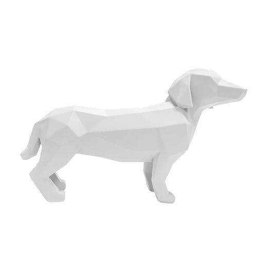 Present Time ORIGAMI Standing Dog Statue – White - LemonSalt
