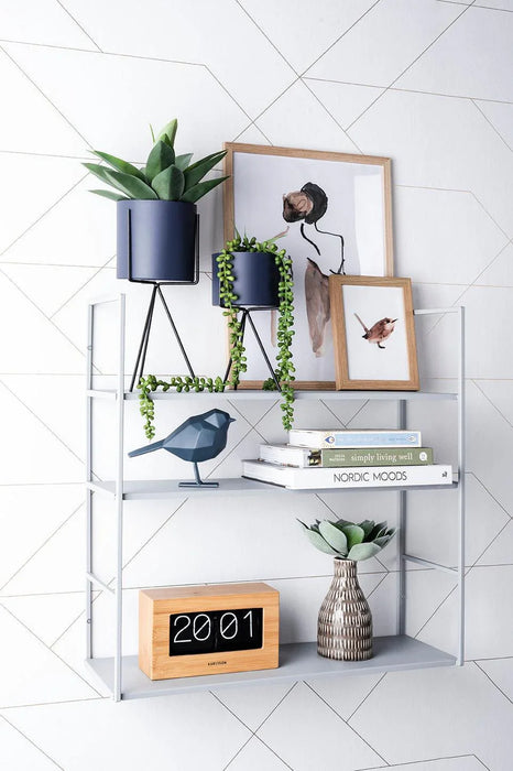 Present Time Pedestal Flower Pot Set - Night blue