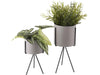Present Time Pedestal Flower Pot Set - Warm Grey | {{ collection.title }}