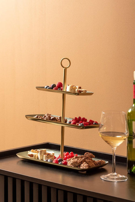 Present Time Serving Platter Festive - Grayed jade