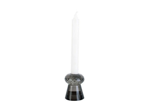 Present Time Small Crystal Art Duo Candle Holder - Black - LemonSalt