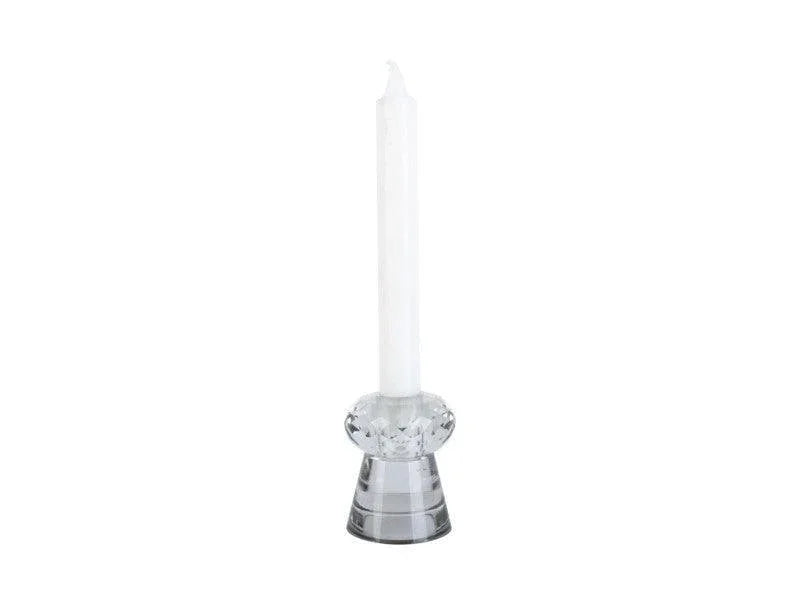 Present Time Small Crystal Art Duo Candle Holder - Clear