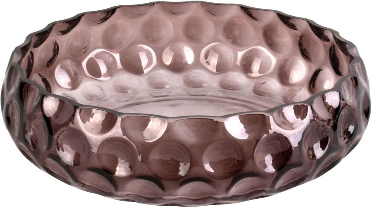 Present Time Speckles Large Glass Bowl - Brown - LemonSalt