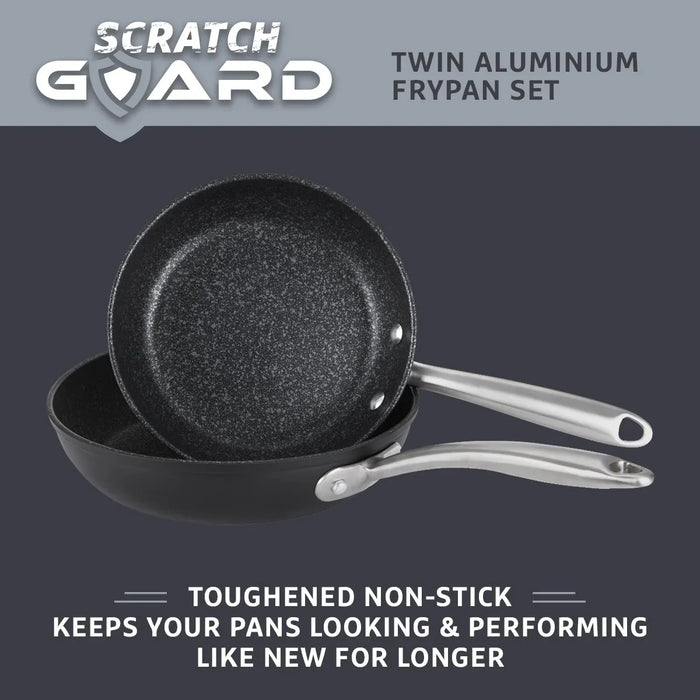 Prestige Scratch Guard NonStick Aluminium Frying Twin Pack (21cm & 25cm) - LemonSalt
