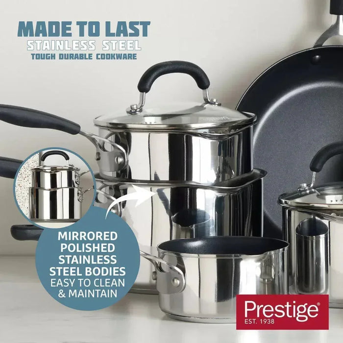 Prestige Stainless Steel Cookware Set (13 Pieces) - LemonSalt