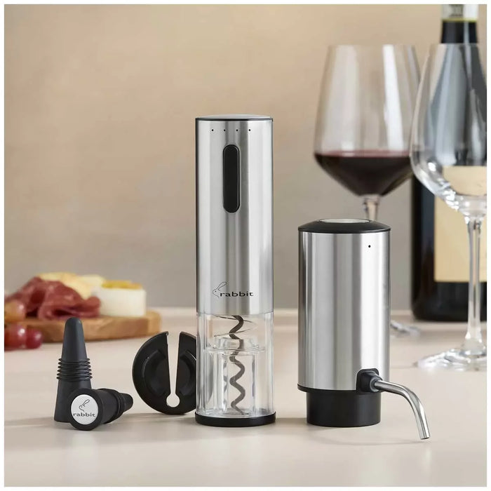 Rabbit Electric Corkscrew And Wine Aerator 5 Piece Set - LemonSalt