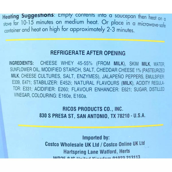 Rico's Gourmet Nacho Cheese Sauce (3kg) - LemonSalt