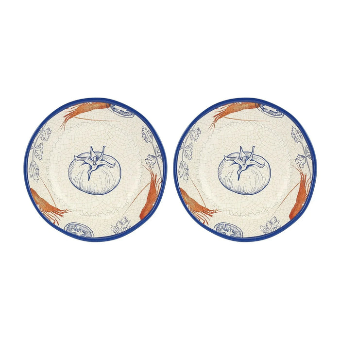 Rose & Tulipani Ocean Life Set 2 Soup Plates - Coastal (20cm) - LemonSalt