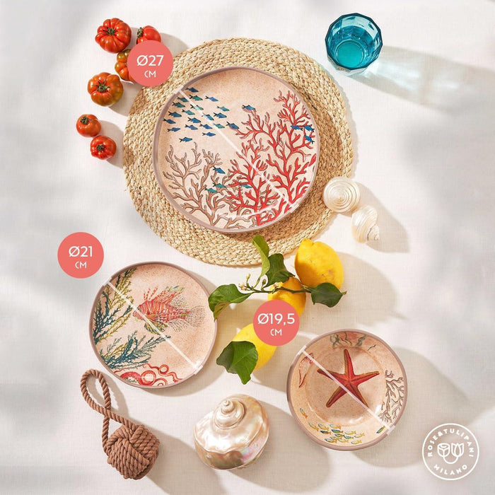 Rose & Tulipani- Sea Life Set 2 Salad Plates Melamine (21 cm) - LemonSalt
