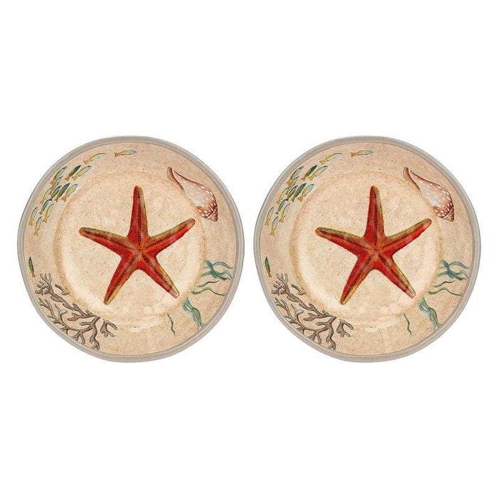 Rose & Tulipani -Sea Life Set 2 Soup Plates Melamine (19.5cm) - LemonSalt
