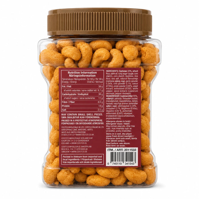 Cajun Cashews, Crispy Cracker Coating (907g)