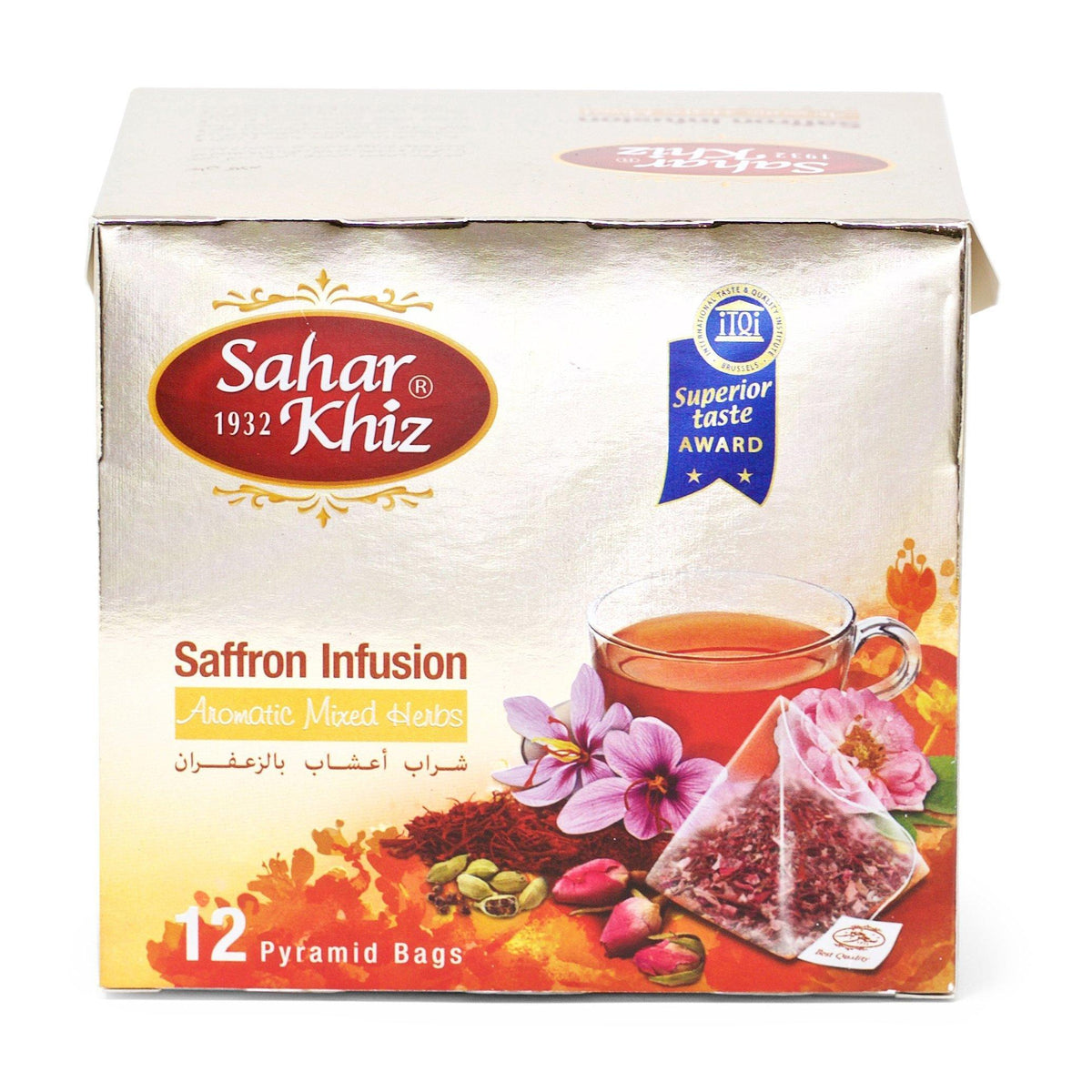 Saharkhiz Saffron Infusion Aromatic Mixed Herbs Tea Bags (12) Tea