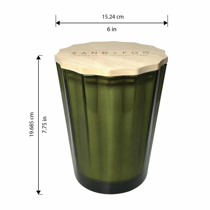 Sand & Fog Scalloped Fragranced Candle - Frazier Fir (3.3kg) - LemonSalt