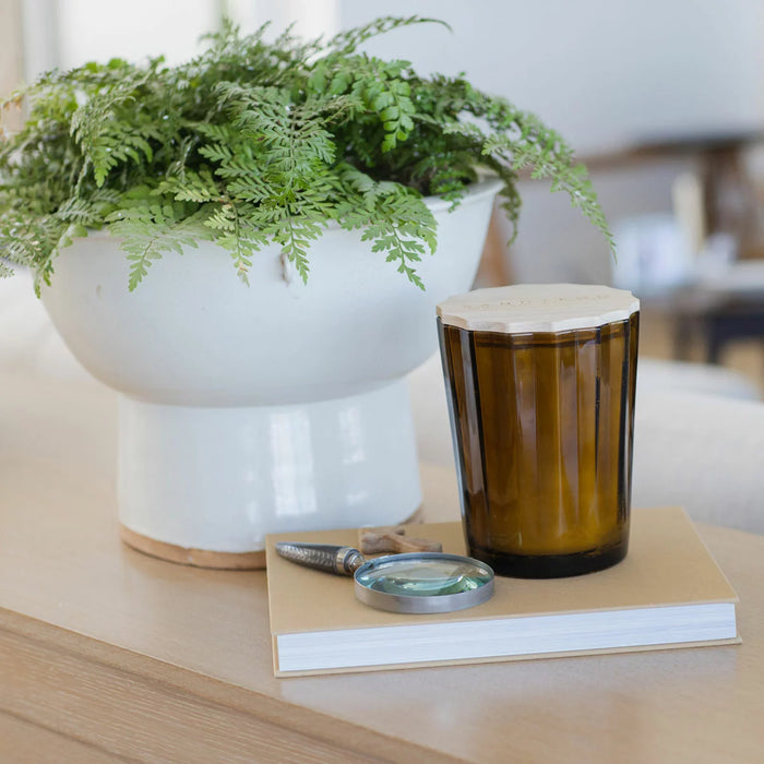 Sand & Fog Scalloped Fragranced Candle - Teak Tobacco (3.3kg) - LemonSalt