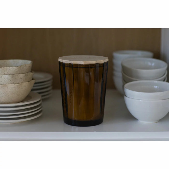 Sand & Fog Scalloped Fragranced Candle - Teak Tobacco (3.3kg) - LemonSalt