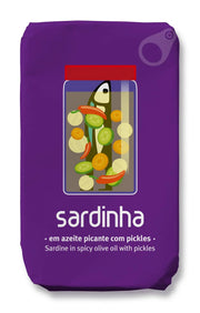 Sardinha - Sardine in Spicy Olive Oil with Pickles (120g)