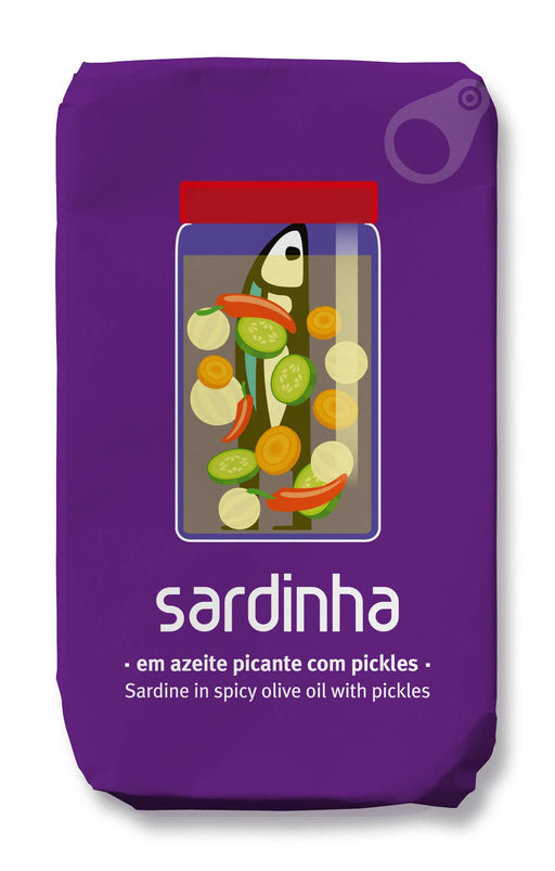 Sardinha - Sardine in Spicy Olive Oil with Pickles (120g) - LemonSalt