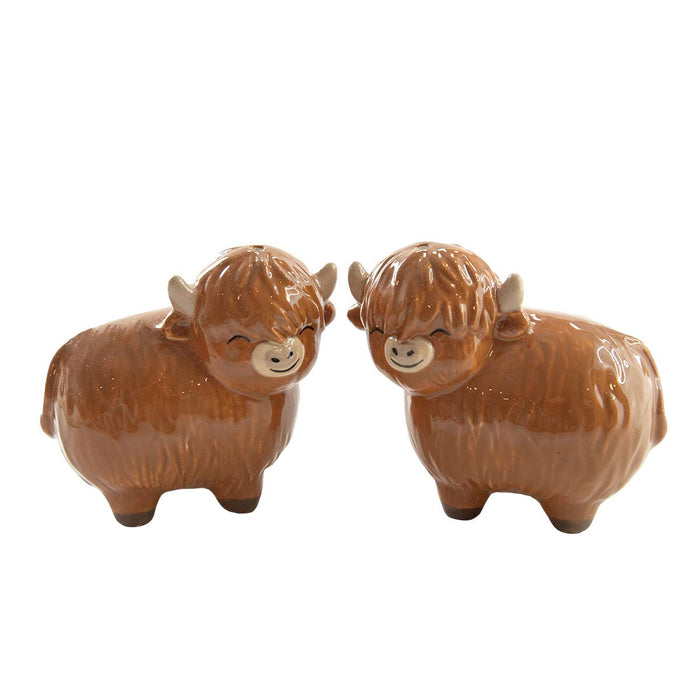Sass & Belle Highland Cow Salt & Pepper Shakers - LemonSalt