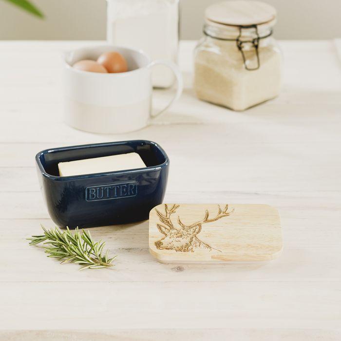 Scottish Made - Blue Butter Dish - Stag | {{ collection.title }}