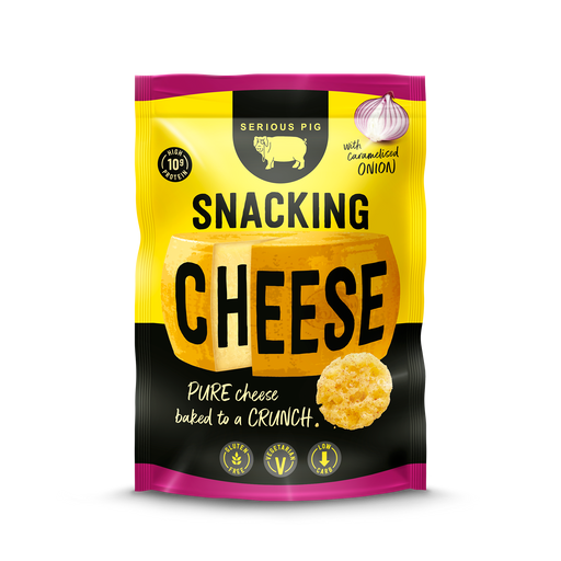 Serious Pig Crunchy Snacking Cheese with Caramelised Onion (24g) - LemonSalt