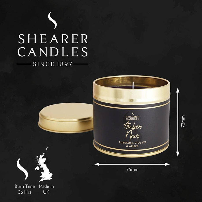 Shearer Candles Amber Noir Large Tin Candle - LemonSalt