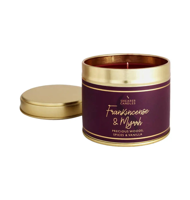Shearer Candles Frankincense and Myrrh Large Tin Candle - LemonSalt