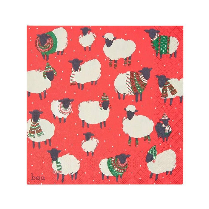 Sheep Christmas Napkins - 20 Pack - LemonSalt