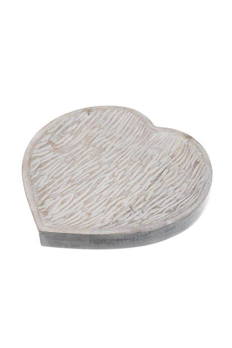 Shoeless Joe Bleached Mango Heart 29cm