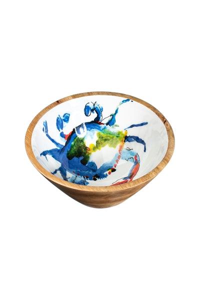 Shoeless Joe Blue Crab Mango Wood Bowl (25cm) | {{ collection.title }}