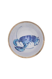 Shoeless Joe Blue Lobster Mango Wood Bowl 25cm