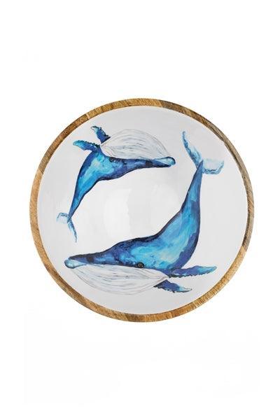 Shoeless Joe Blue Whale Mango Wood Bowl (30cm)