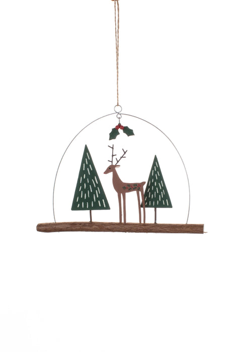 Shoeless Joe Chic Deer on Twig Christmas Tree Decoration | {{ collection.title }}