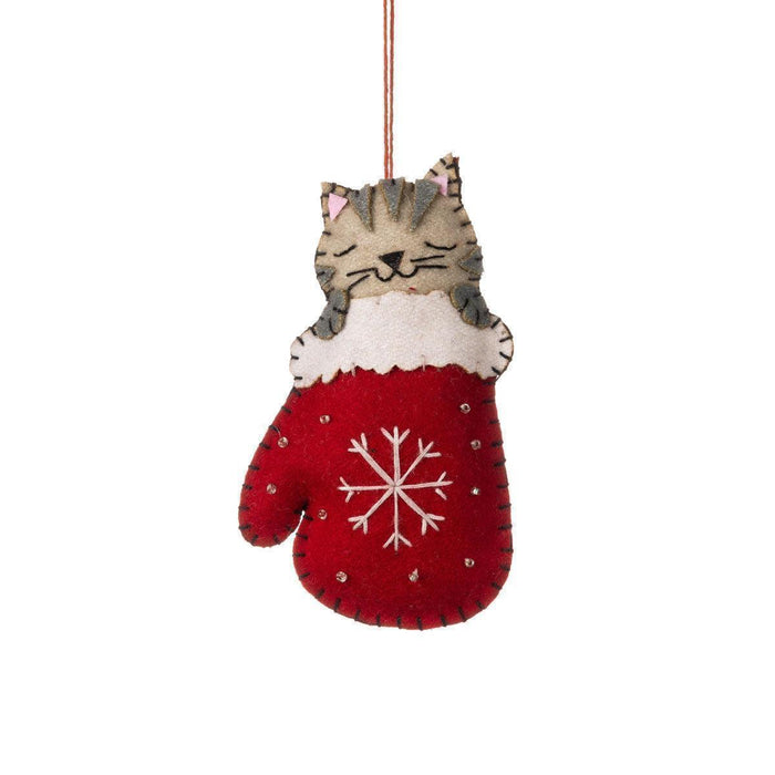 Shoeless Joe Christmas Tree Decorations - Kitten in Mitten