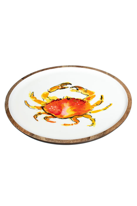Shoeless Joe Cromer Crab Mango Wooden Tray | {{ collection.title }}