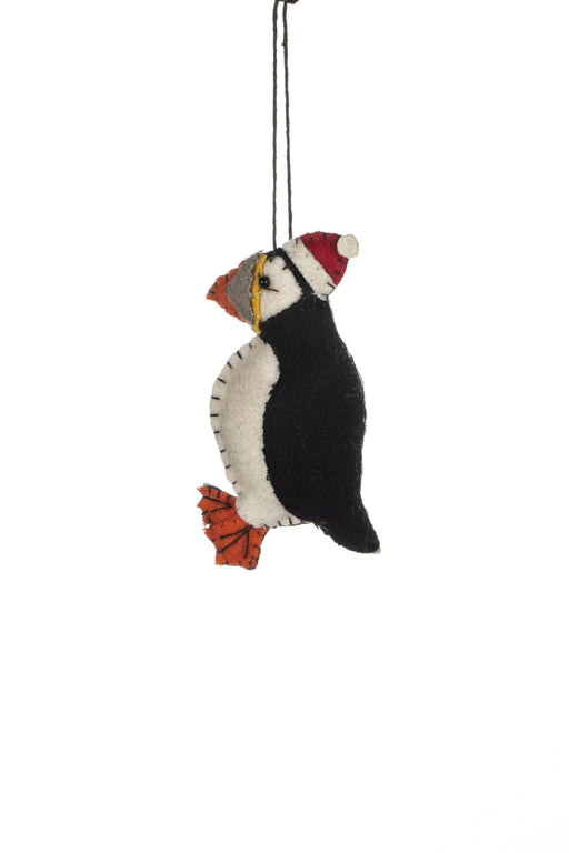 Shoeless Joe Felt Puffin In Hat Christmas Tree Decoration | {{ collection.title }}