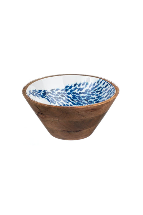 Shoeless Joe Fish Shoal Mango Wood Bowl 25cm