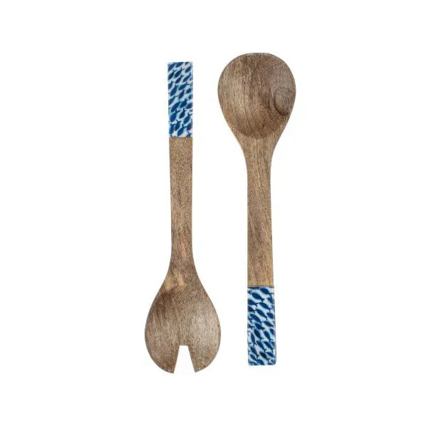Shoeless Joe Fish Shoal Wooden Salad Servers - LemonSalt