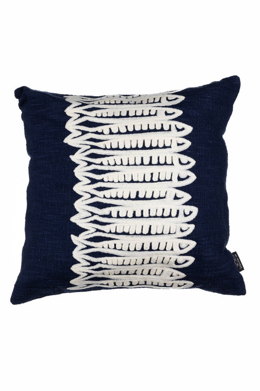 Shoeless Joe Indigo Sardines Cushion - LemonSalt