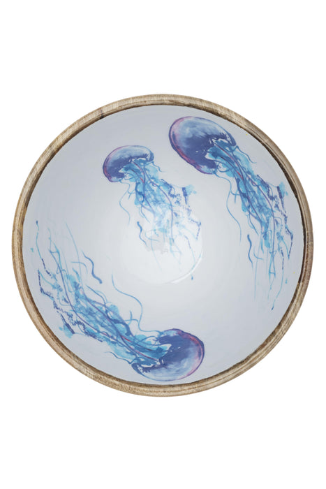 Shoeless Joe Jellyfish Mango Wood Bowl 30cm
