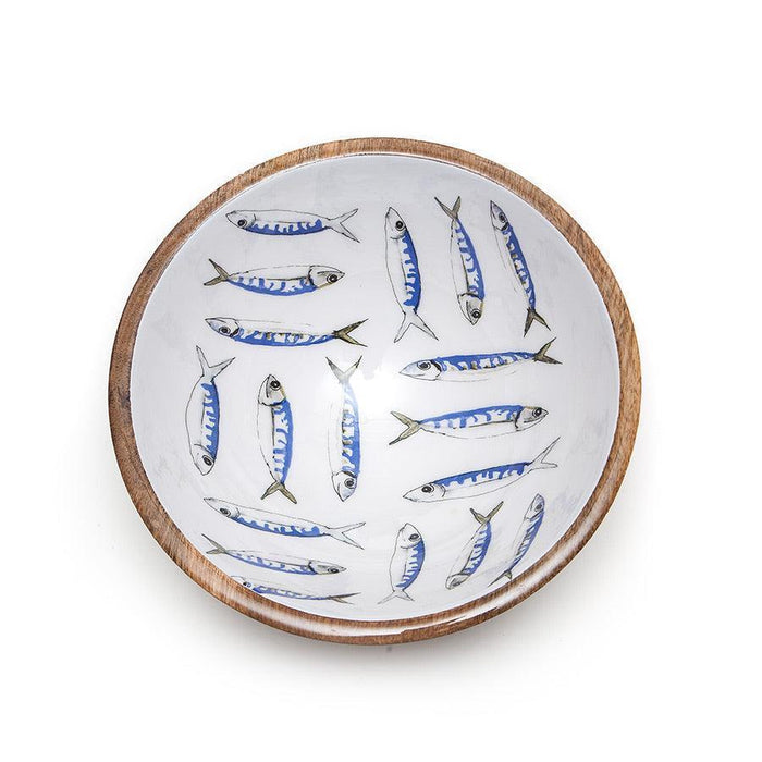 Shoeless Joe Mackerel Mango Wood Bowl 25cm