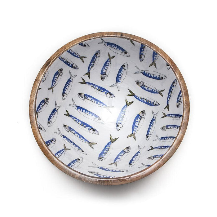 Shoeless Joe Mackerel Mango Wood Bowl 30cm
