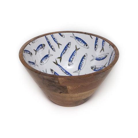 Shoeless Joe Mackerel Mango Wood Bowl 30cm