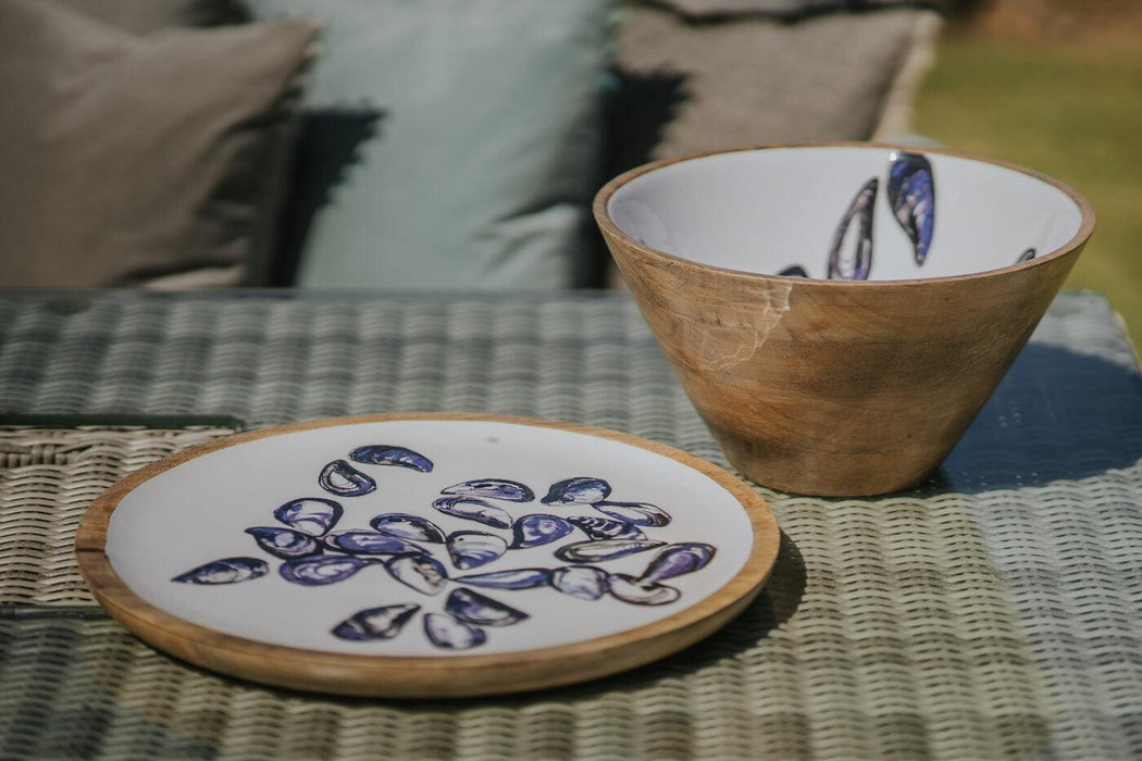 Shoeless Joe Mussel Mango Wood Bowl 30cm