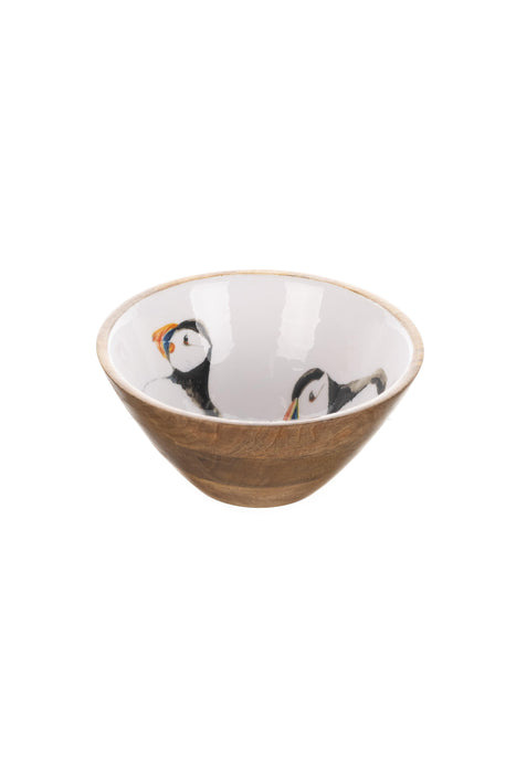 Shoeless Joe Puffin Mango Wood Bowl 25cm