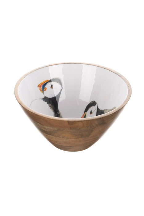 Shoeless Joe Puffin Mango Wood Bowl 30cm