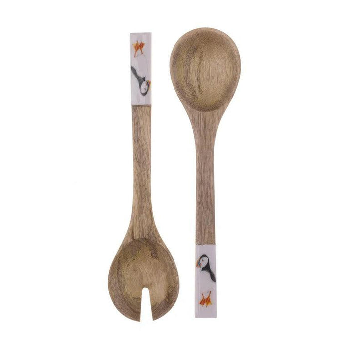 Shoeless Joe Puffin Wooden Salad Servers