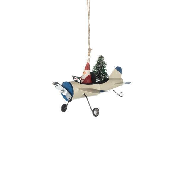 Shoeless Joe Santa Flying in with Tree Decoration - LemonSalt