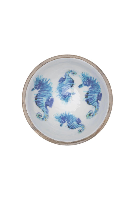 Shoeless Joe SeaHorse Mango Wood Bowl 30cm