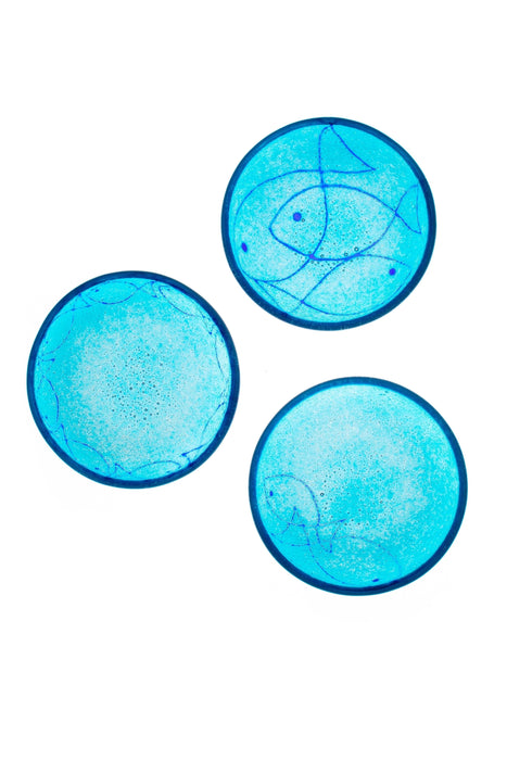 Shoeless Joe Set of 3 Scribble Fish Bowls Small