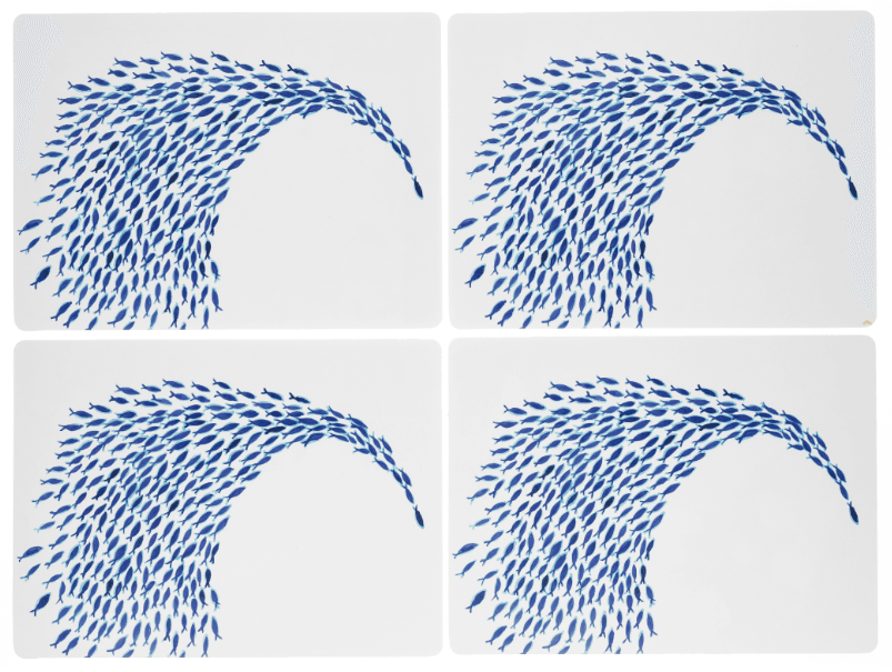 Shoeless Joe Set of 4 Shoal Cork Backed Placemats